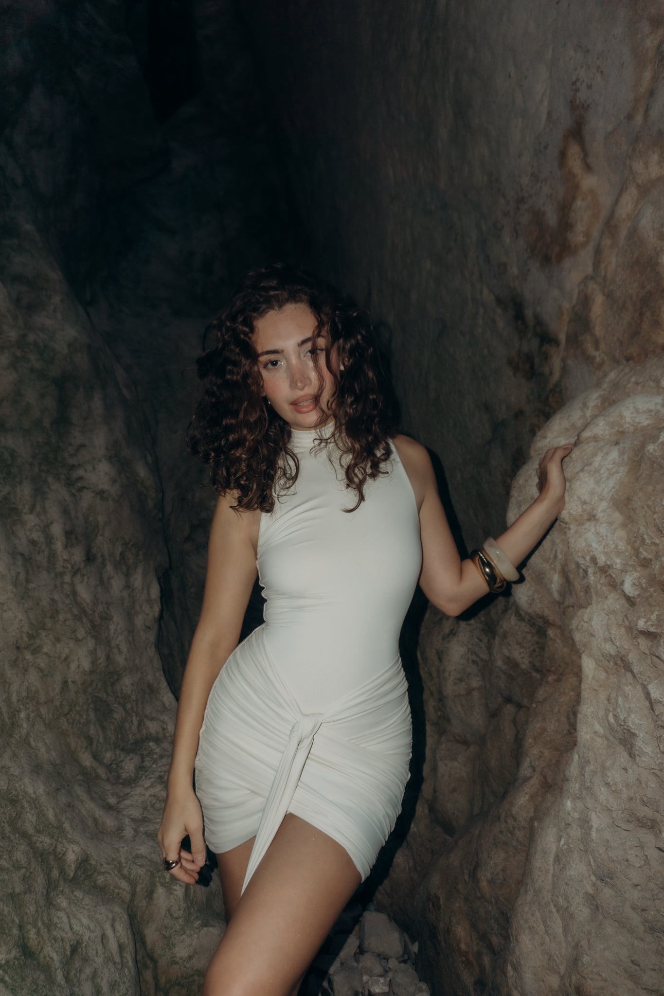 Vivienne Dress in Cloud dancer